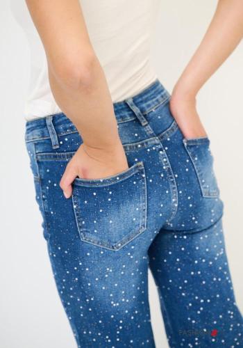 Jeans in Cotone denim con strass - ph 3