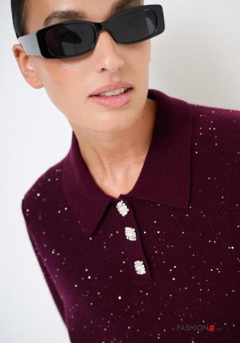 kurze ärmel Poloshirt aus Kaschmir-Mischung mit Knöpfen - ph 2