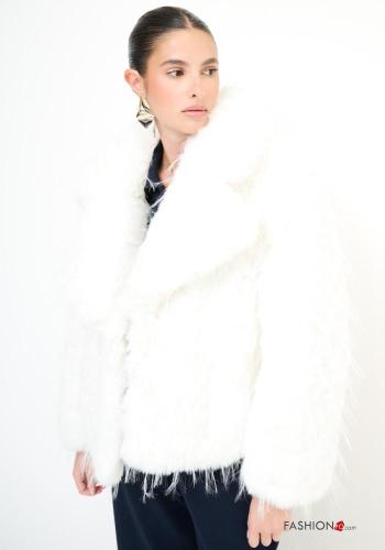 Giacca pelliccia sintetica maniche lunghe - ph 3