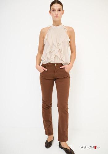 Cotton Chinos with buttons with zip with pockets - ph 1