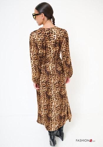 Animal print Dress with v-neck - ph 3