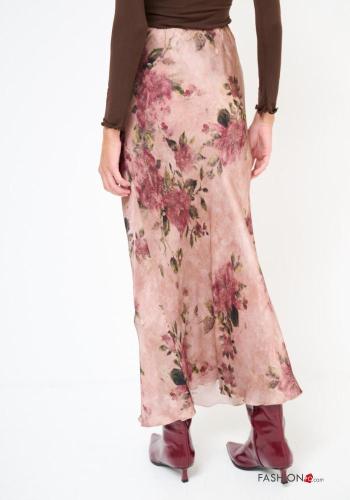 Gonna raso Fantasia floreale con elastico - ph 3