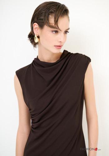 Abito senza maniche scollato sulla schiena con spacco - ph 2