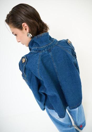 denim double-breasted Cotton Jacket - ph 3