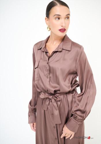 Shirt dress with belt - ph 2