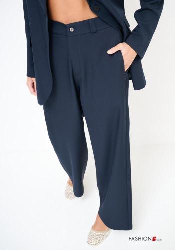 Pantalone wide leg con tasche con bottoni con zip - ph 2
