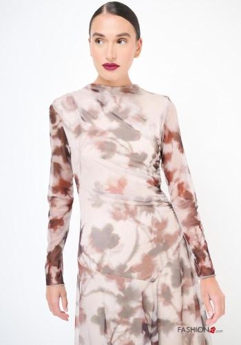 Vestido De tul Estampado de hojas - ph 2