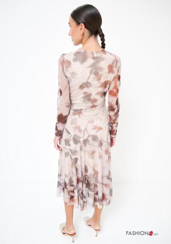 Vestido De tul Estampado de hojas - ph 3