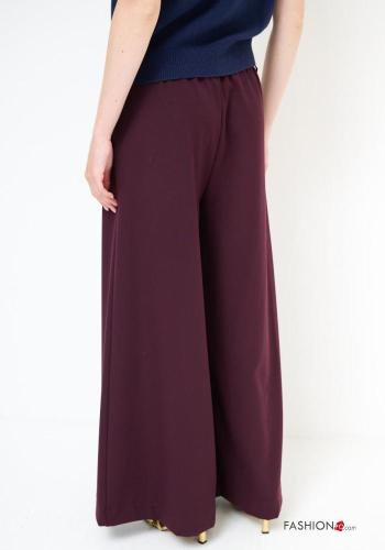 Pantalone wide leg con bottoni con tasche - ph 3
