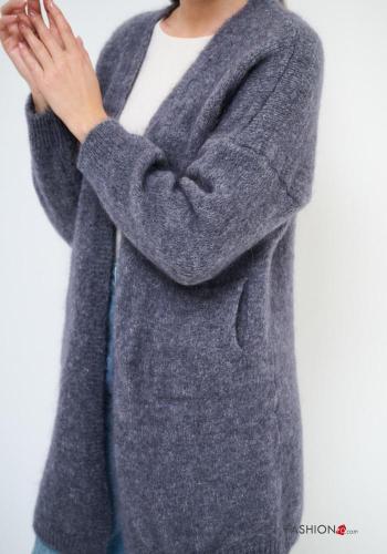 Cardigan in Misto Lana maniche lunghe con tasche - ph 2