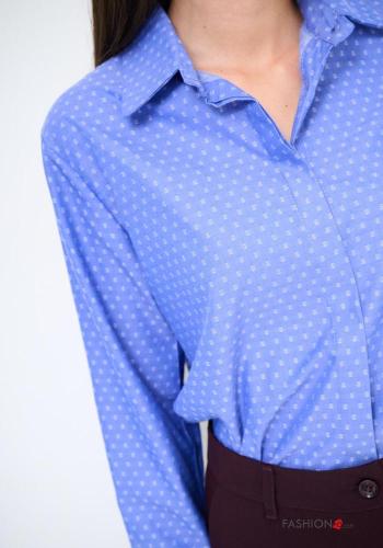 Patterned long sleeve with collar Cotton Shirt with buttons - ph 2