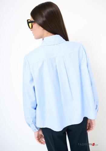 Patterned long sleeve with collar Cotton Shirt with buttons - ph 3