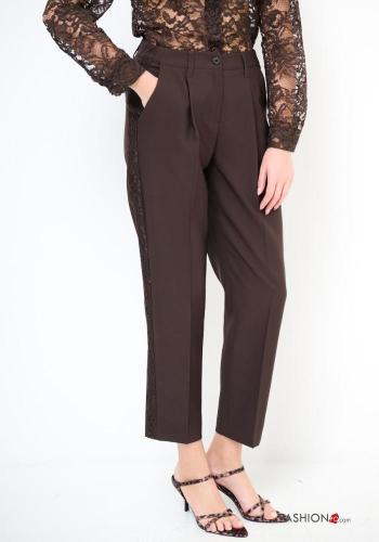 Pantalone pizzo con tasche con bottoni con zip - ph 2