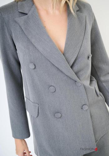double-breasted long sleeve Blazer with buttons - ph 2