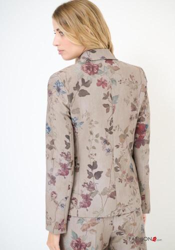 Floral long sleeve Blazer with buttons - ph 3