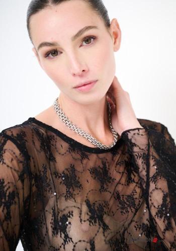 Spitze- Tank-Top mit Pailletten - ph 2