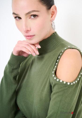 long sleeve Sweater Rollneck with rhinestones - ph 2