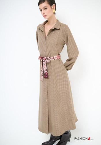 Vichy Shirt dress with sash - ph 3