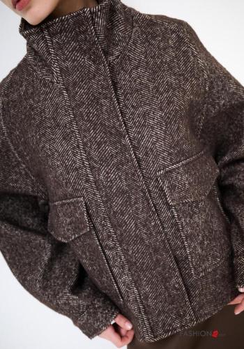 Wool Mix Coat with pockets - ph 2