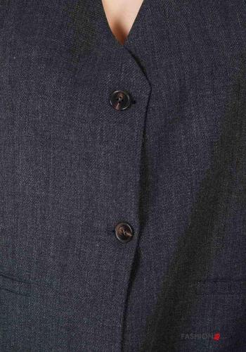 Blazer manga comprida com botões gola V - ph 2