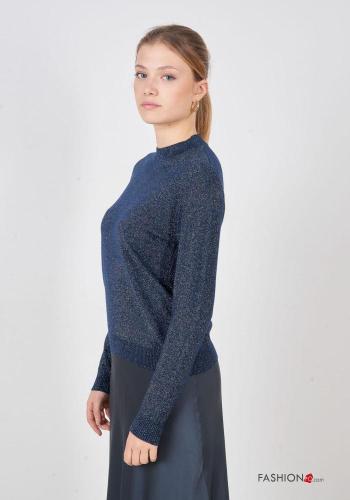 long sleeve crew neck lurex Sweater - ph 3
