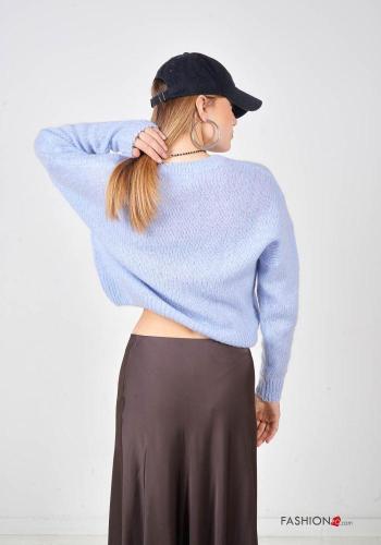 long sleeve crew neck Mohair Sweater - ph 2