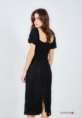 Robe en Coton manches courtes à dos nu manches bouffantes - ph 4