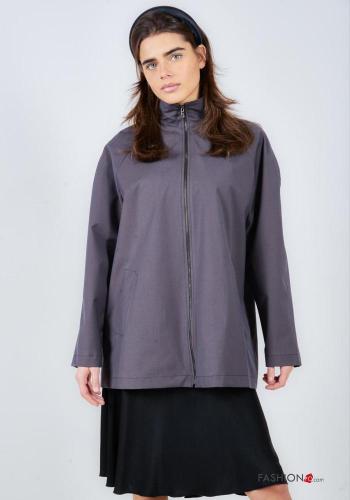 long sleeve Duster Coat Rollneck with zip - ph 2