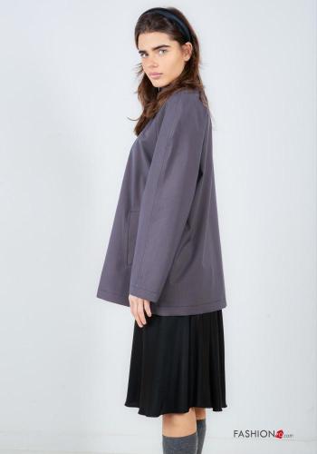 long sleeve Duster Coat Rollneck with zip - ph 5