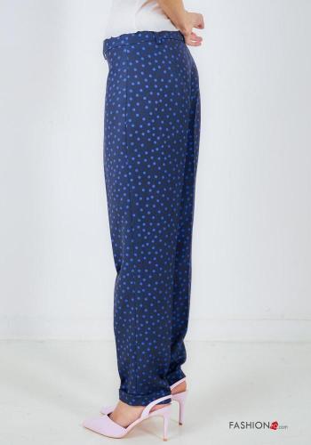 Pantalone Fantasia pois con bottoni con zip - ph 4