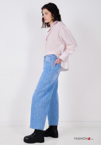 Vaqueros de Algodón con bolsillos con cremallera con botones - ph 3