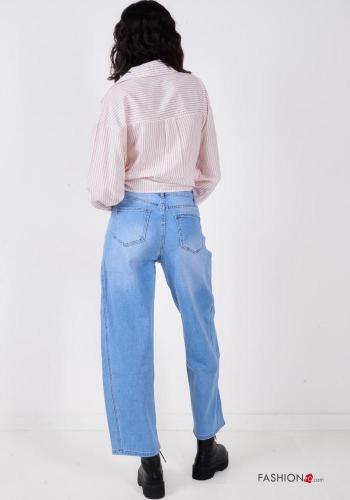 Vaqueros de Algodón con bolsillos con cremallera con botones - ph 4