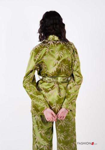 Kimono manga larga Estampado Floral con fajín - ph 3