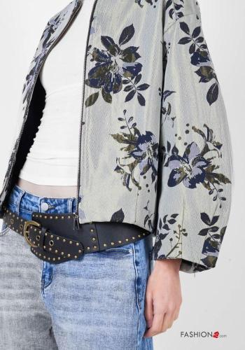 Blumenmuster Bomberjacke aus Baumwolle - ph 2