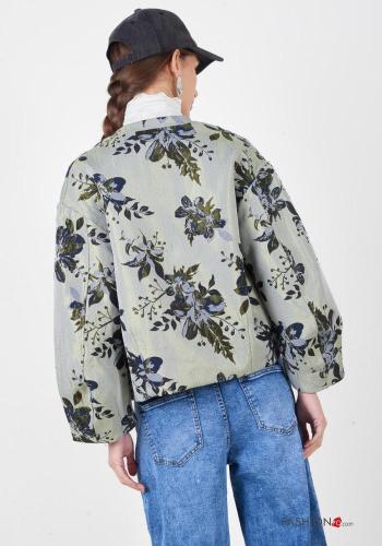 Blumenmuster Bomberjacke aus Baumwolle - ph 4