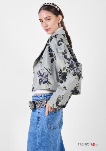 Blumenmuster Jacke aus Baumwolle - ph 2