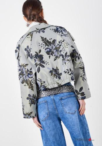 Blumenmuster Jacke aus Baumwolle - ph 4