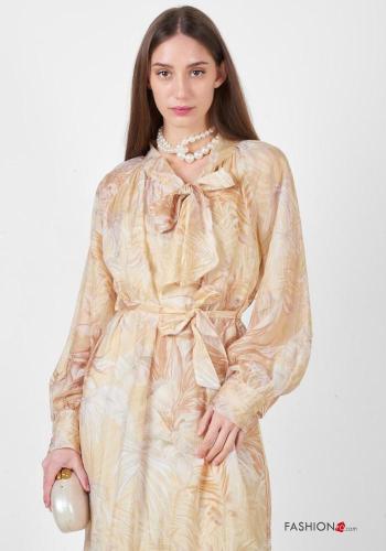 Blumenmuster Kleid mit Schleife - ph 2