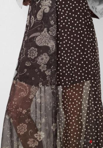 Gonna chiffon Fantasia mista con fodera con elastico - ph 2