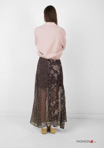 Gonna chiffon Fantasia mista con fodera con elastico - ph 4