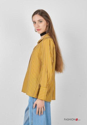 Camisa manga larga con cuello a rayas con botones - ph 2