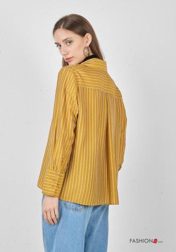 Camisa manga larga con cuello a rayas con botones - ph 3