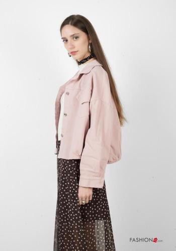 Giacca in Cotone maniche lunghe con colletto con bottoni con tasche - ph 2