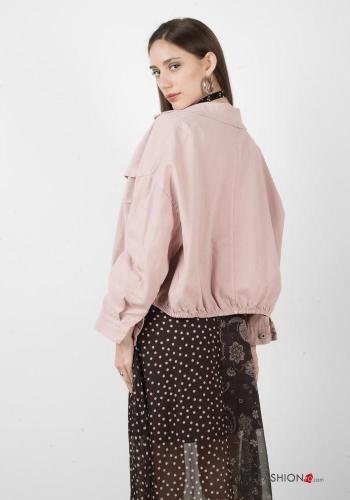 Giacca in Cotone maniche lunghe con colletto con bottoni con tasche - ph 3