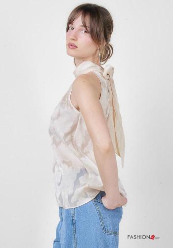 Top sans manches à broderie avec noeud - ph 2