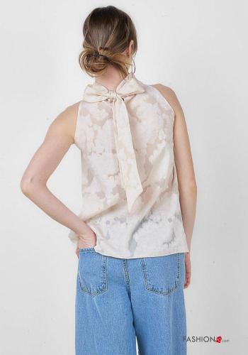 Top sans manches à broderie avec noeud - ph 3