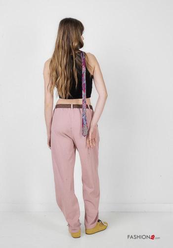 Pantalon en Coton avec ceinture - ph 4