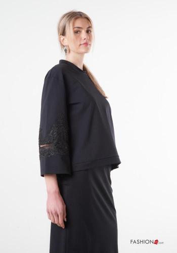 lace trim long sleeve Cotton Long sleeved top - ph 3