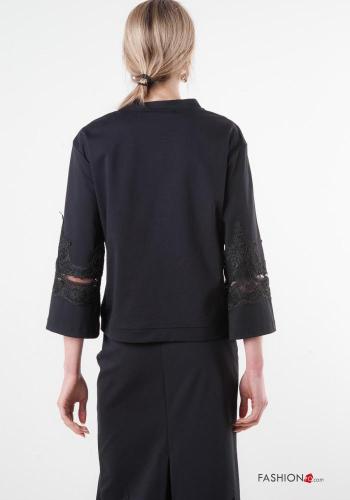 lace trim long sleeve Cotton Long sleeved top - ph 4