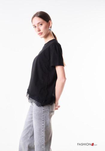 T-shirt in Cotone pizzo - ph 3